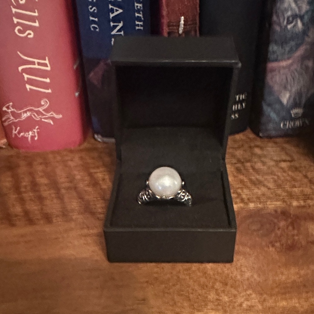Beautiful Artisan Crafted Cultured Pearl and Sterling Silver Ring